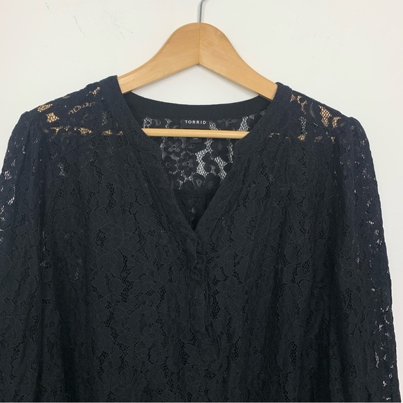Torrid Black Lace Blouse - Picture 2 of 8